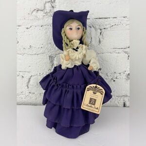Vintage Bradley Kathy Wild West Purple Dress Doll & Stand